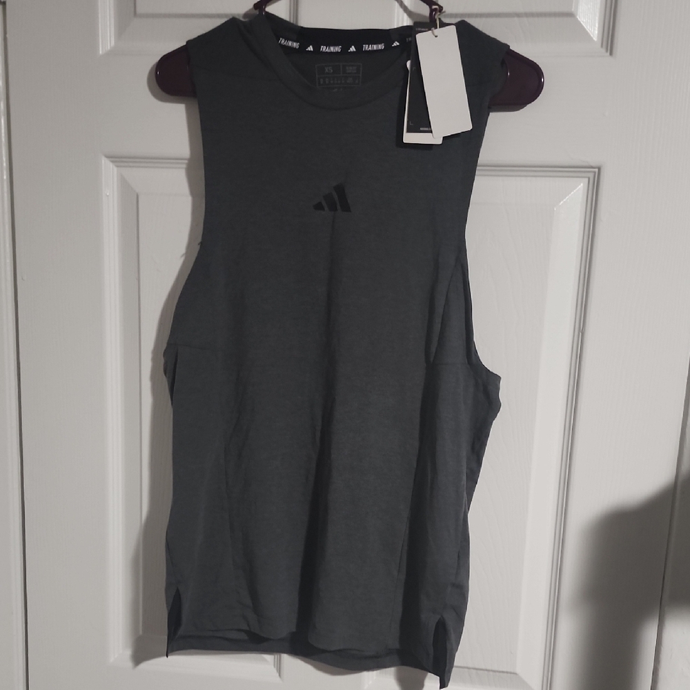adidas Charcoal Gray Sleeveless Training Tank
